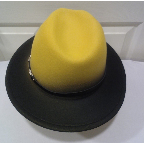 Adjustable Gradient Style Fedora Hat In Yellow - Picture 5 of 7